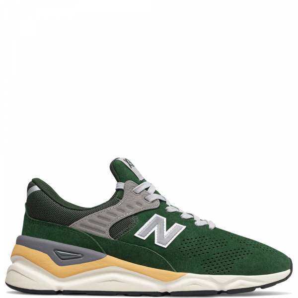 New Balance X-90 Green/White Suede
